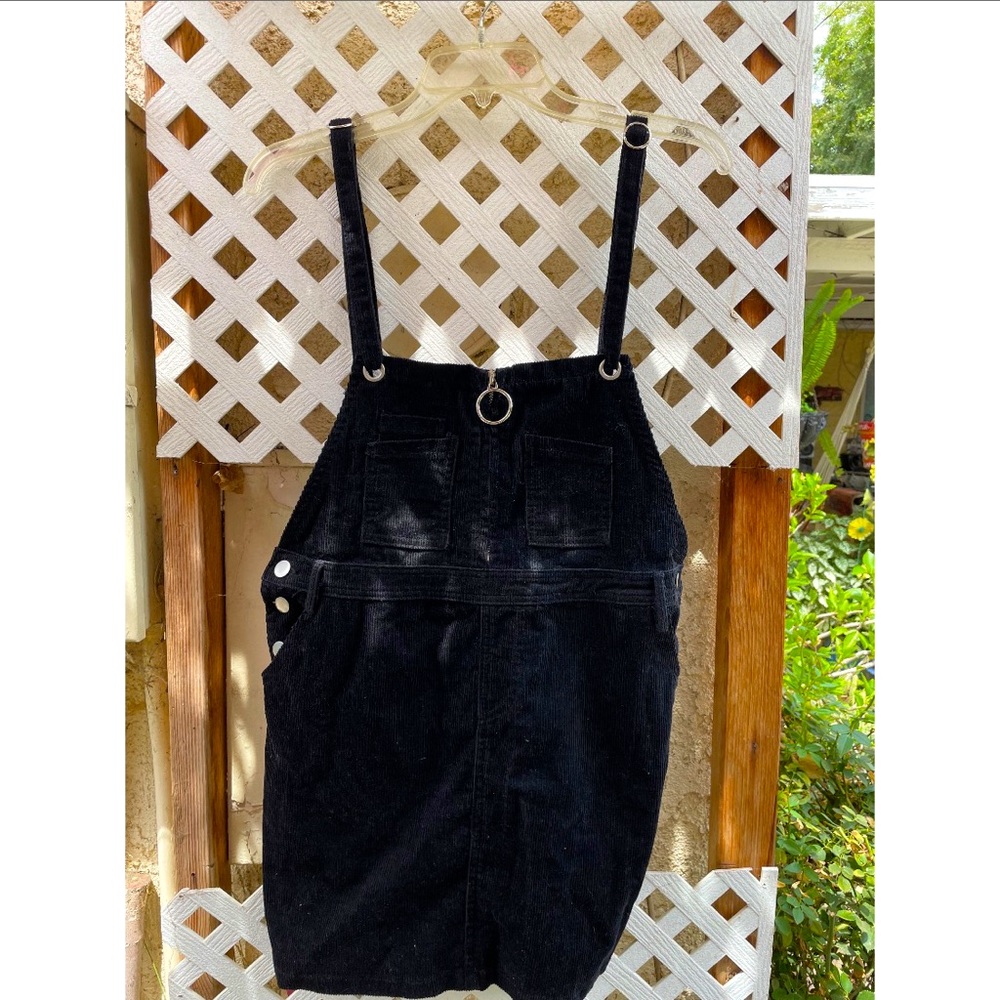 Women’s black overall dress